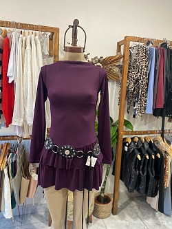 Vestido con bolados